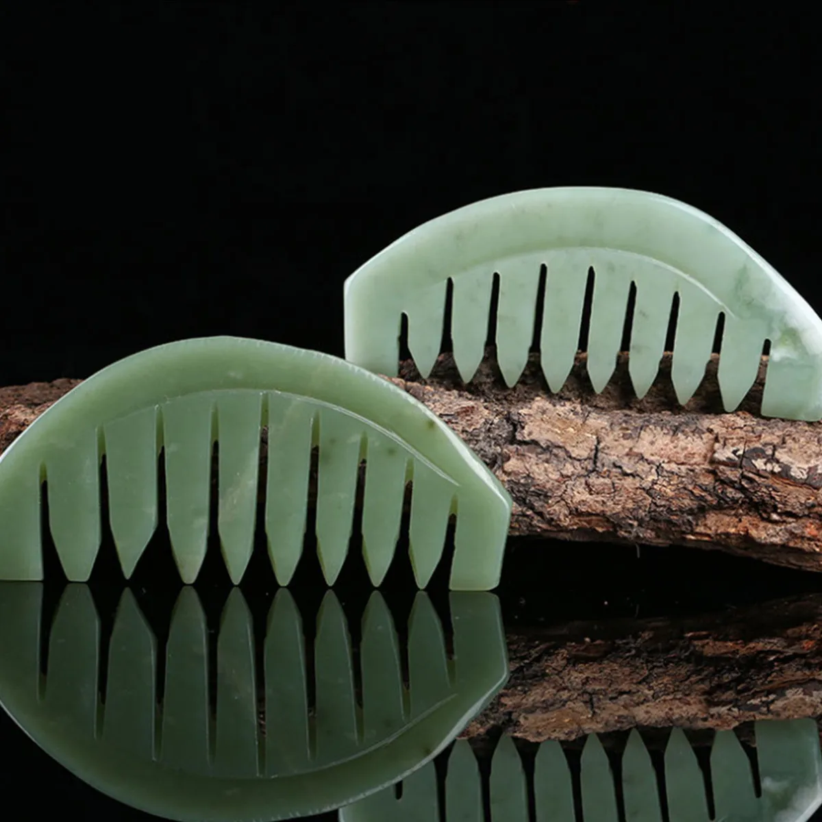 

Natural Jade Stone Gua Sha Guasha Comb Massage Scrape Therapy Healthy Cure Tool