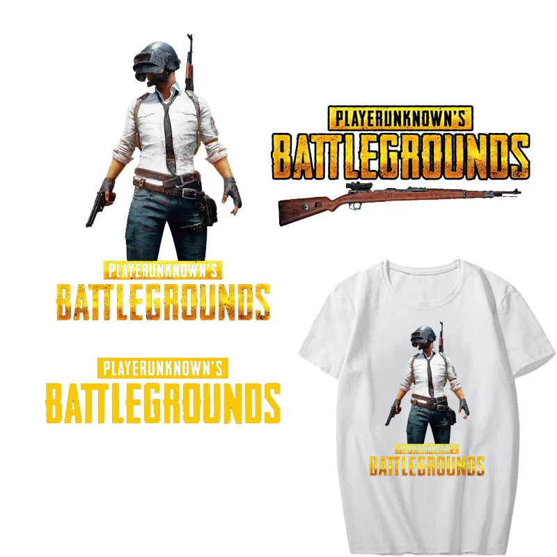 

Iron on Transfer Pubg Patches for Clothing Applique Heat Transfer Vinyl Letter Patch Stickers Stripes on Clothes DIY T-shirt