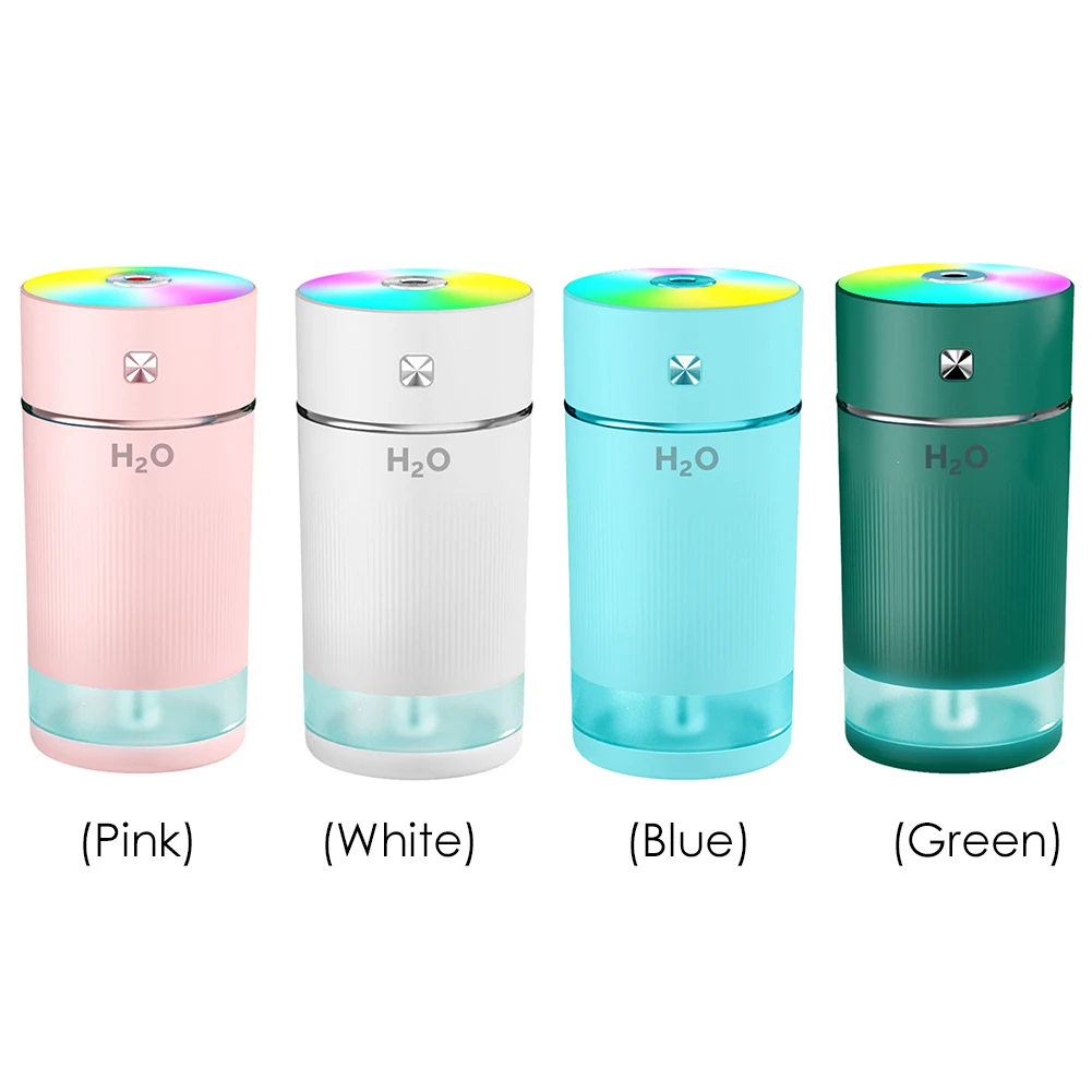 

240ml USB Air Humidifier Cylinder Essential Oil Diffuser Hydrating Fogger with Lamp Car Home Mist Maker Moisturizing Sprayer