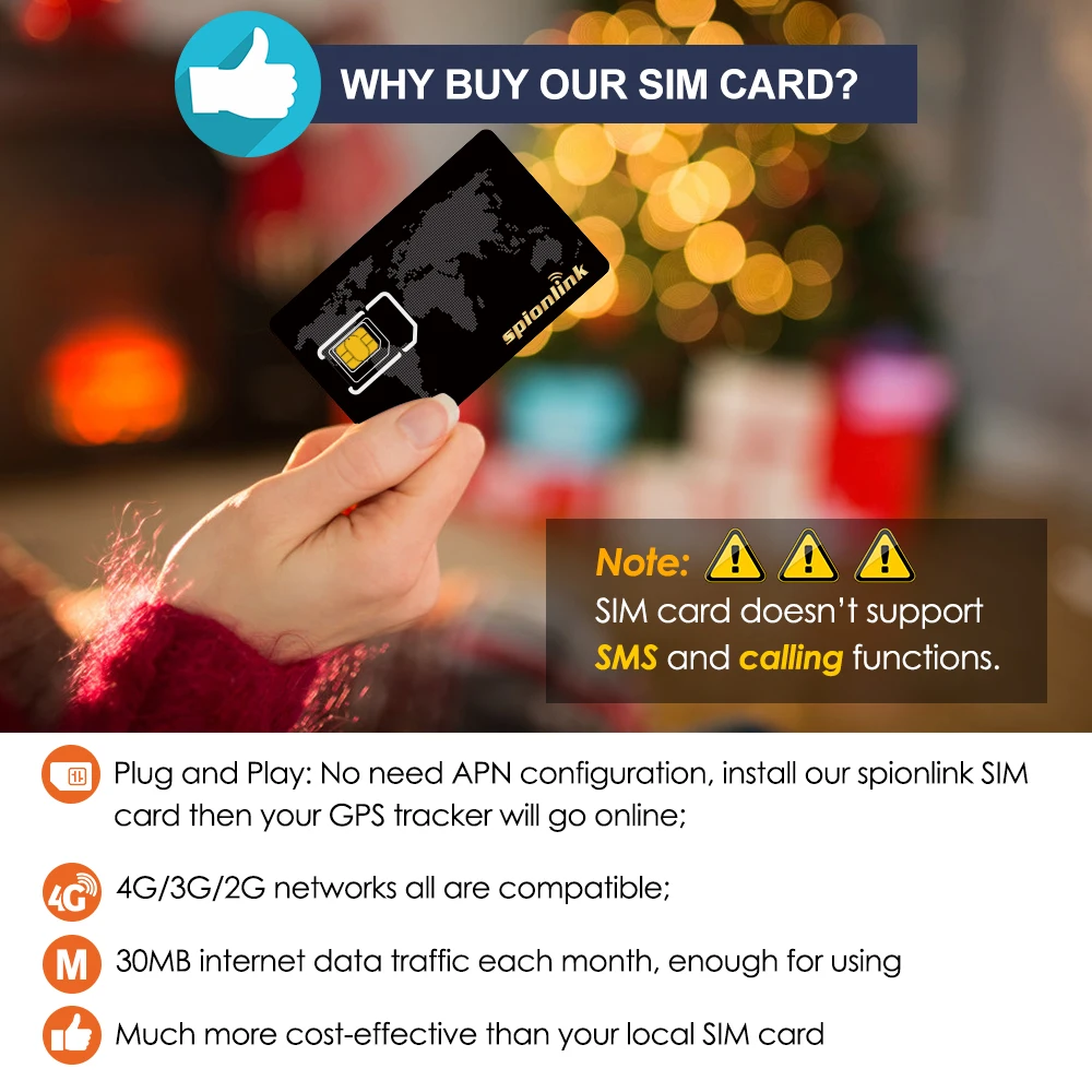 SIM-карта для GPS-трекера модели TK905/TK915/MV22/MV720/TK921/TK913/TK906/TK911/TK909MV208/MV22/MV400G/MV401G |