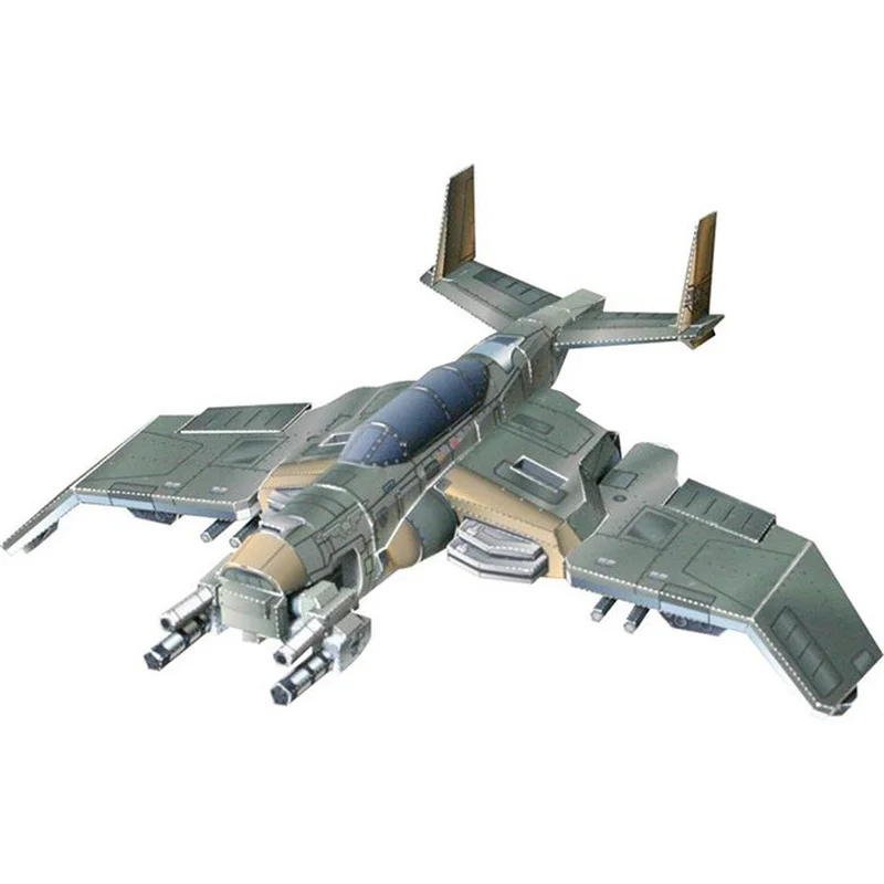 Бумажная 3D модель самолета игровой истребитель Warhawk сделай сам готовый размер