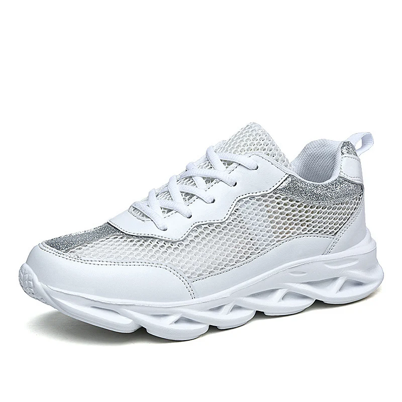 

Dropshipping Women Sneakers Vulcanized shoes Mesh Bling Colorful Walking Casual Ladies Platform Mesh Breathable Female Footwear
