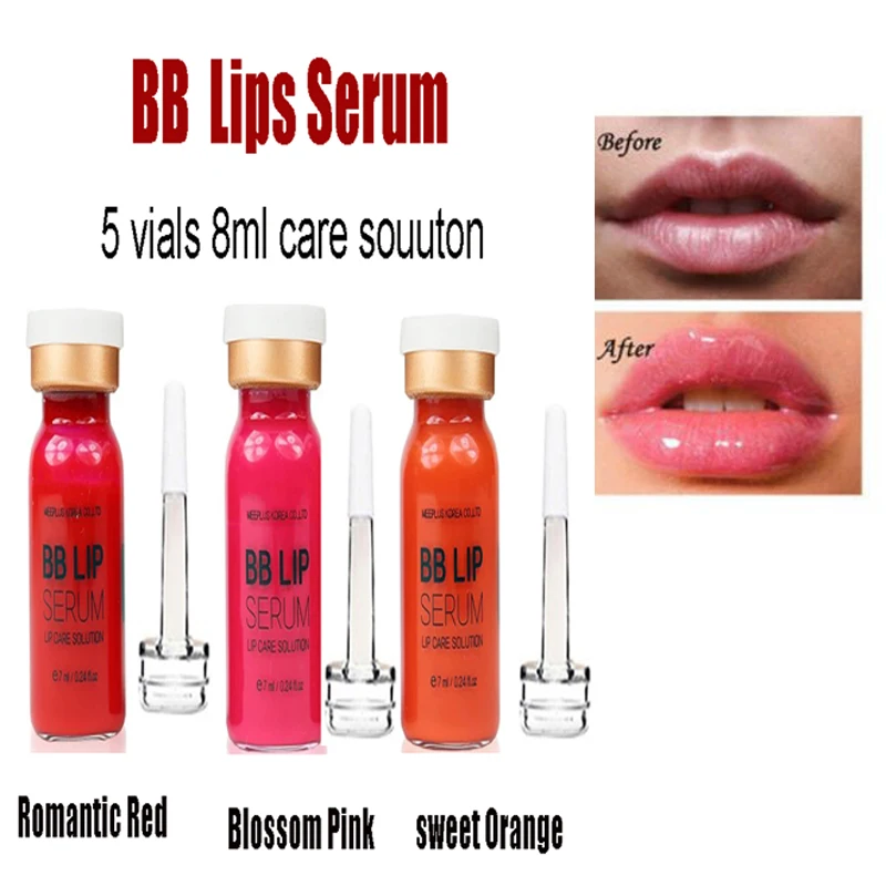 

8ml BB Lip Cream Glow Semi Pernanment Pigmant Lip Printing Lip Gloss Korean BB Cream Lip Tint Coloring Moisturizing Long Lasting