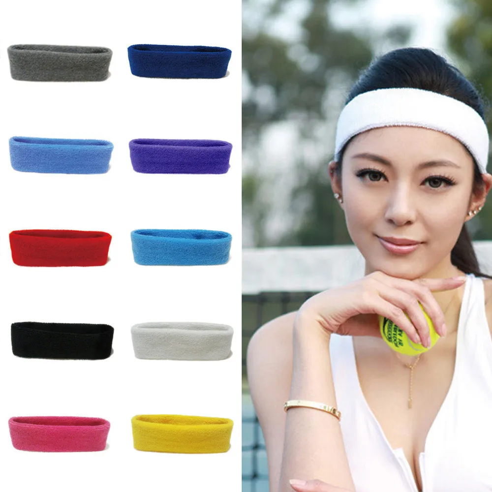 Женская/Мужская хлопчатобумажная регулируемая повязка на голову для занятий