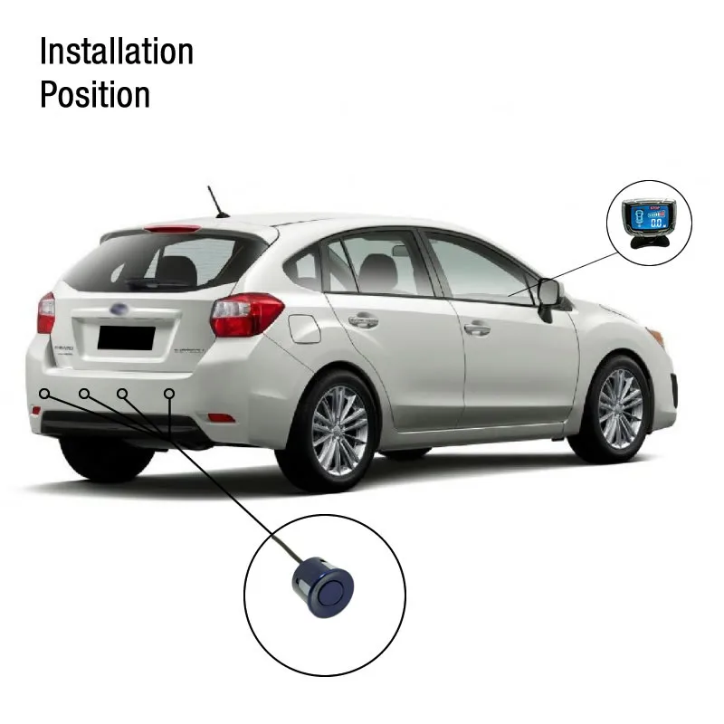 Авто Сенсор s ЖК-дисплей Дисплей зуммер радар заднего хода комплект