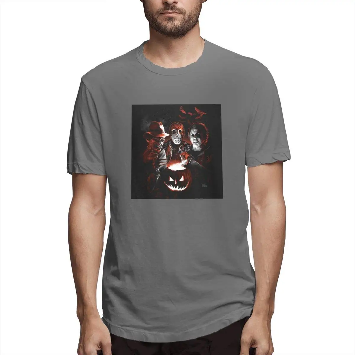 Мужская футболка с коротким рукавом на Хэллоуин надписью Cream Team Футболки унисекс|