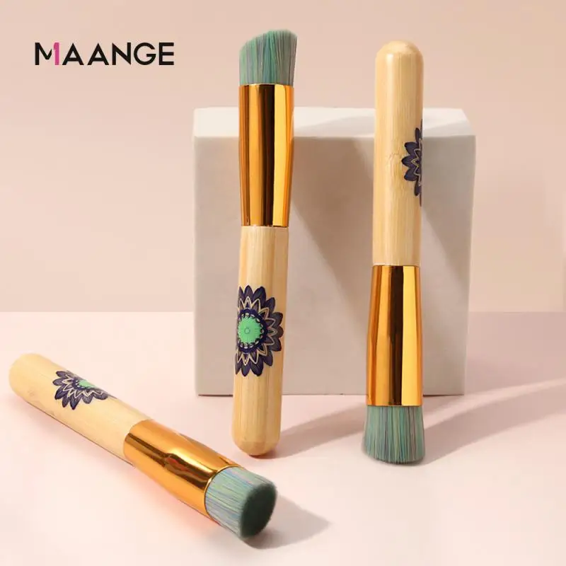 

New Single Makeup Brush Soft Bristles Oblique Head Foundation Brush With Unique Pattern And Convenient Makeup Beauty Tool