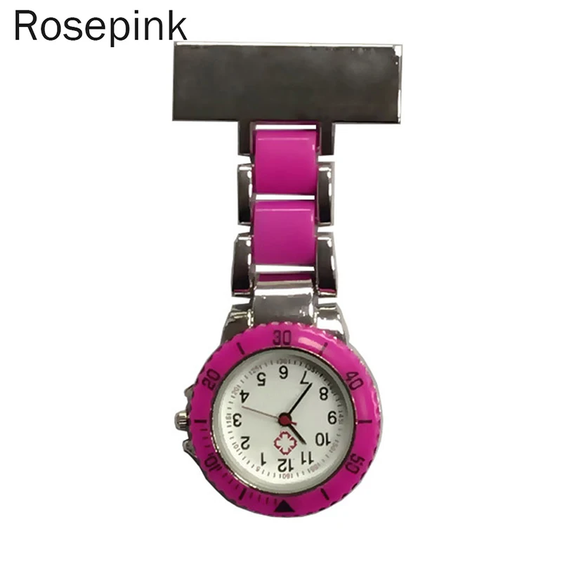 Карманные часы для медсестры с арабскими цифрами кварцевые брошью подвесные