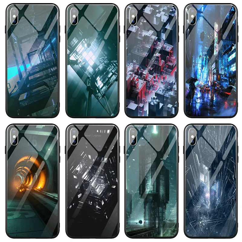 Чехлы для телефонов из закаленного стекла iPhone 5 5S SE X XR XS 11 Pro Max 10 7 6 6s 8