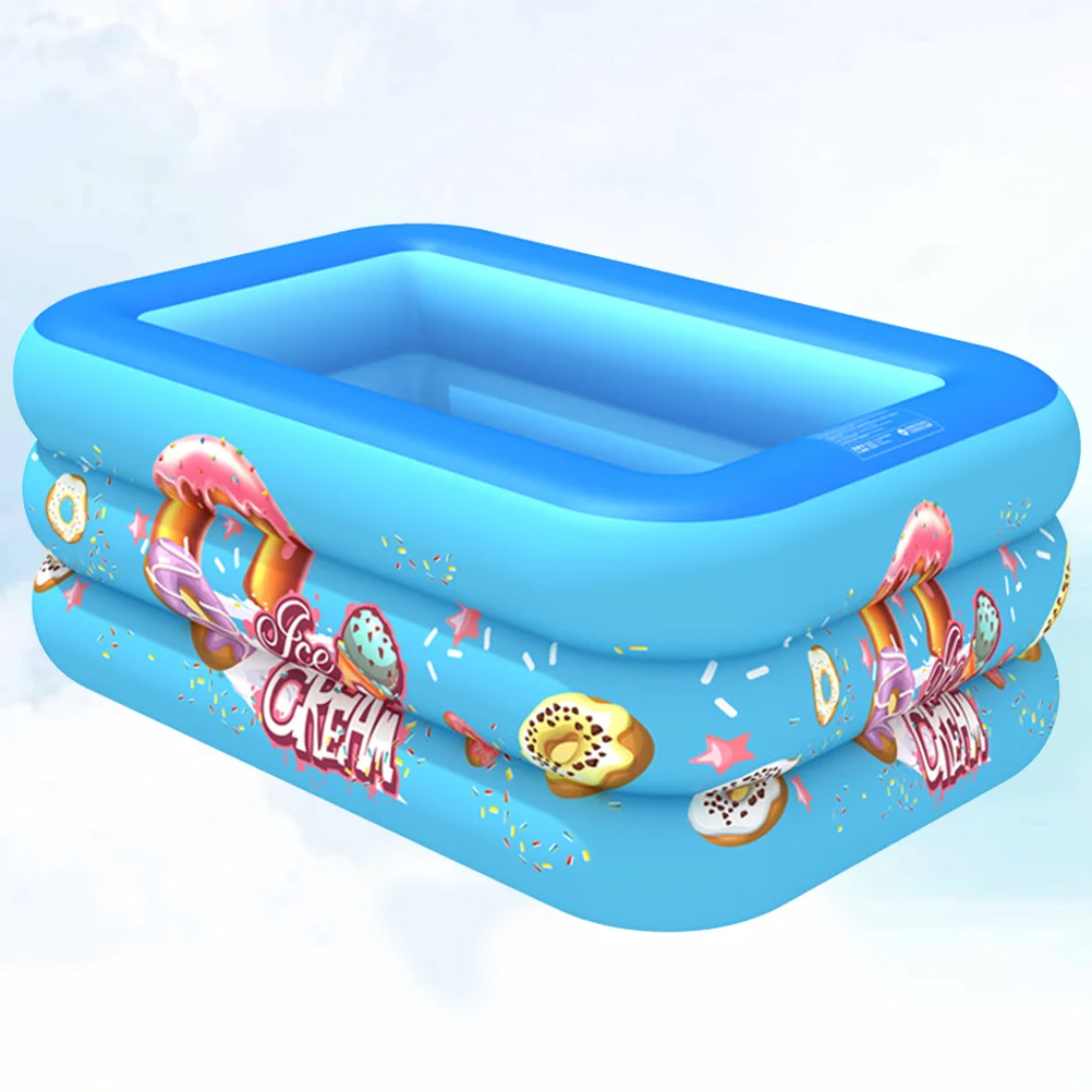 

1PC Inflatable Pool Bathtub Funny Water Mattress Swimming Pool for Kids Babies Summer (Random Color, 120cm, Two Layers)