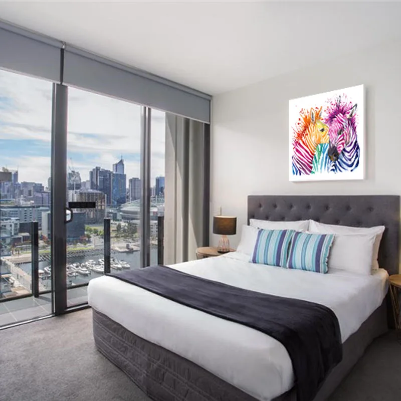 Модная современная абстрактная животная печатная дождевая постер с зеброй картина маслом на холсте настенное искусство для гостиной домашняя Декорация