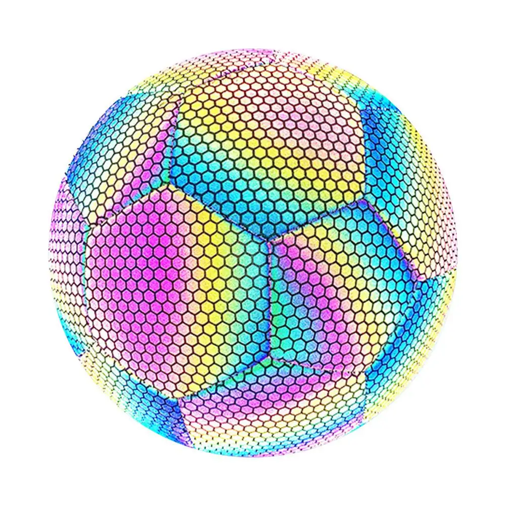 

Night Training Soccer Balls Holographic Reflective Footballs Soccer Balls For Night Game Glow In The Dark Soccer Balls