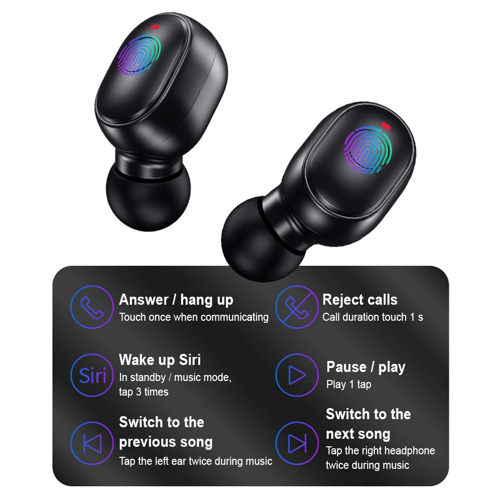 

TG911 Tws Bluetooth HeadsetWireless Headset 9d Stereo Sports Waterproof Earbud Headset 2000 Mah Charging Box NEW