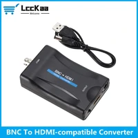 lcckaa bnc to hdmi compatible converter 1080p720p display video conversor surveillance monitor tv signal converter with cable