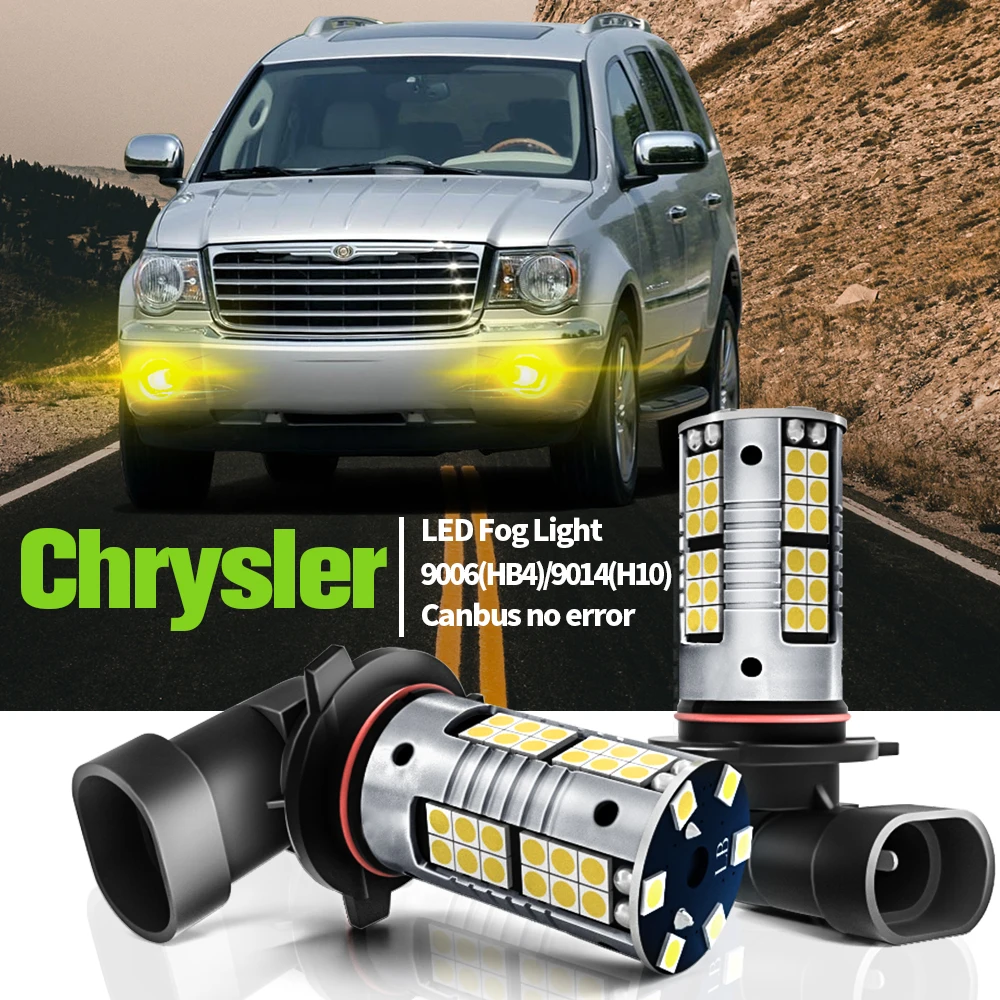 2 шт. светодиодные лампы Canbus H10 9145 для Chrysler 300C 2004-2010 Crossfire 2003-2008 PT Cruiser 2000-2010 Sebring |
