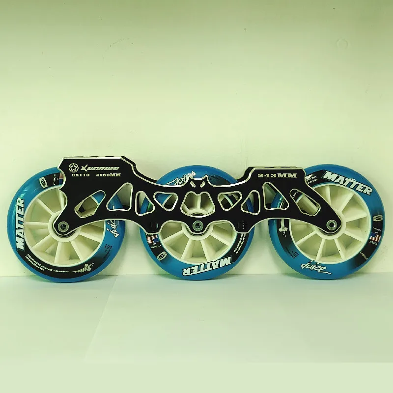 

Frame+Wheel+Bearing 3X110mm Inline Speed Skating Frame Ultra Light Alloy CNC Base 85A