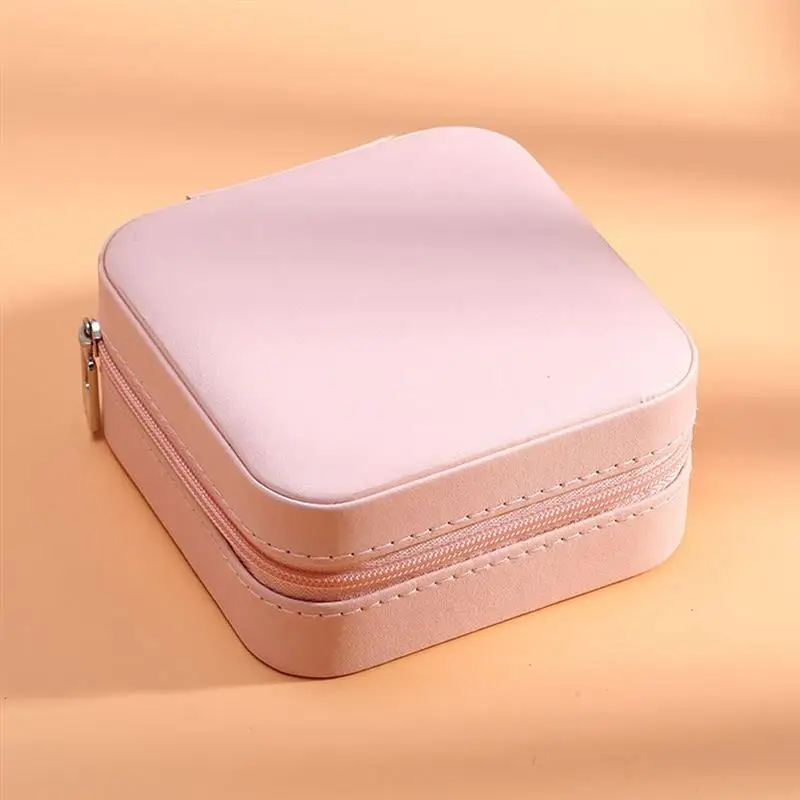 

Faux leather Jewelry Box Earrings Organizer Fashion Simple Multipurpose Jewelry Box Earrings Storage Case