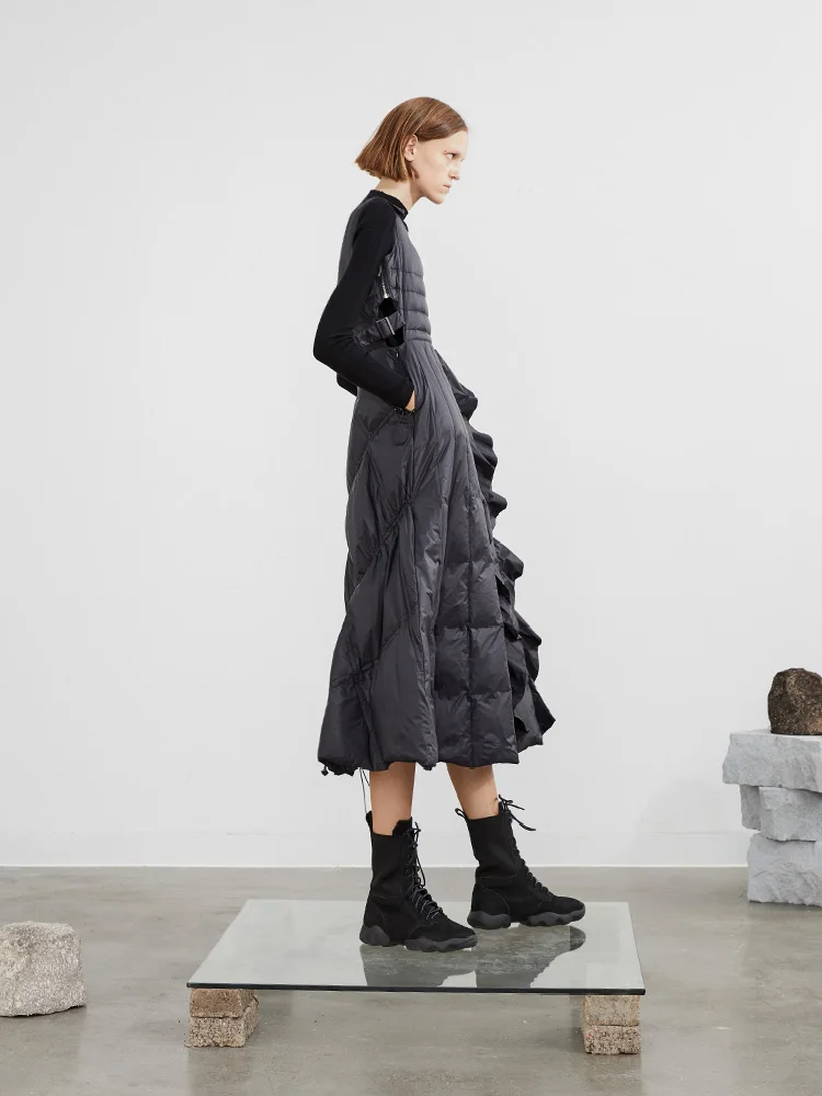 Оригинальный дизайн женский Зимний Элегантный тонкий милый жилет без рукавов на