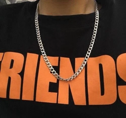 

Punk Cuban Link Chain Necklace For Men Women Teens Stainless Steel Mens Necklace Classic Fashionable Hip Hop Jewelry Gift