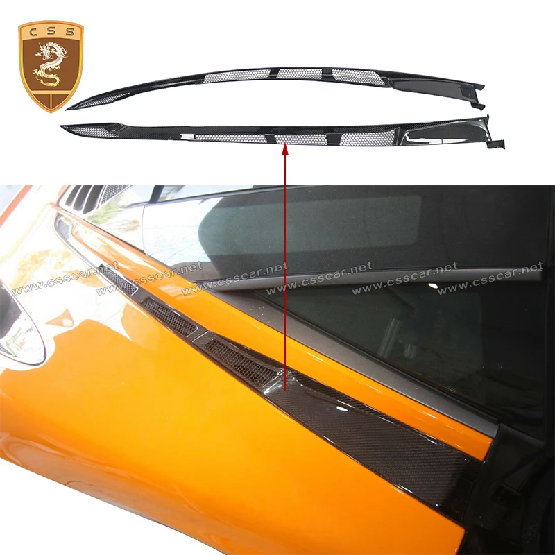 

CSSCAR Real Carbon Fiber rear fender Air Vents For McLaren 720s Carbon side air intakes decoration dry carbon replacements 00117