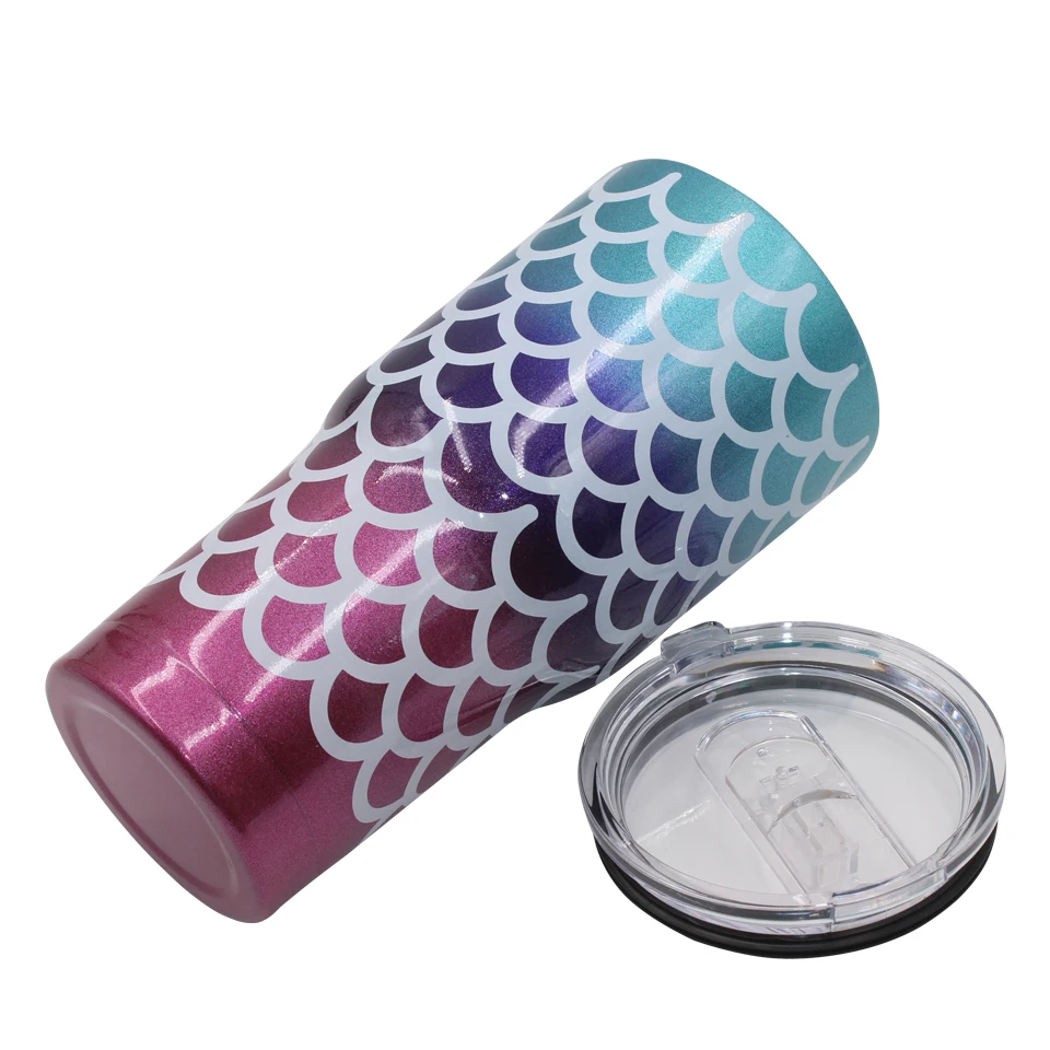 30 унций Русалочка стаканчики Тройная Изолированная нержавеющая сталь двойные