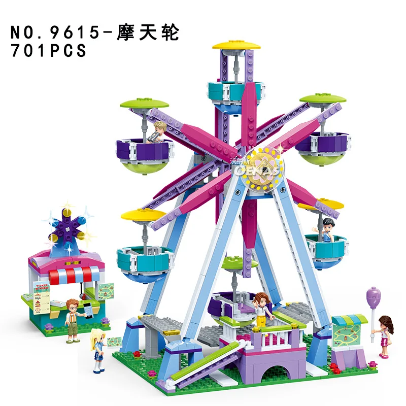 

Ferris Wheel Bricks Compatible with Classic Building Blocks Friends Amusement Park Figure Model Toys Hobbie Children Girls