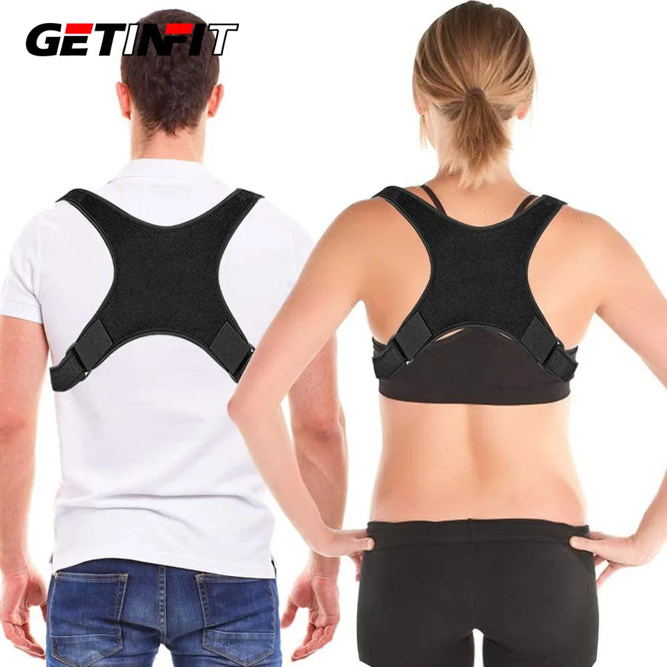 

Getinfit New Posture Corrector Spine Back Shoulder Support Corrector Band Adjustable Brace Correction Humpback Back Pain Relief