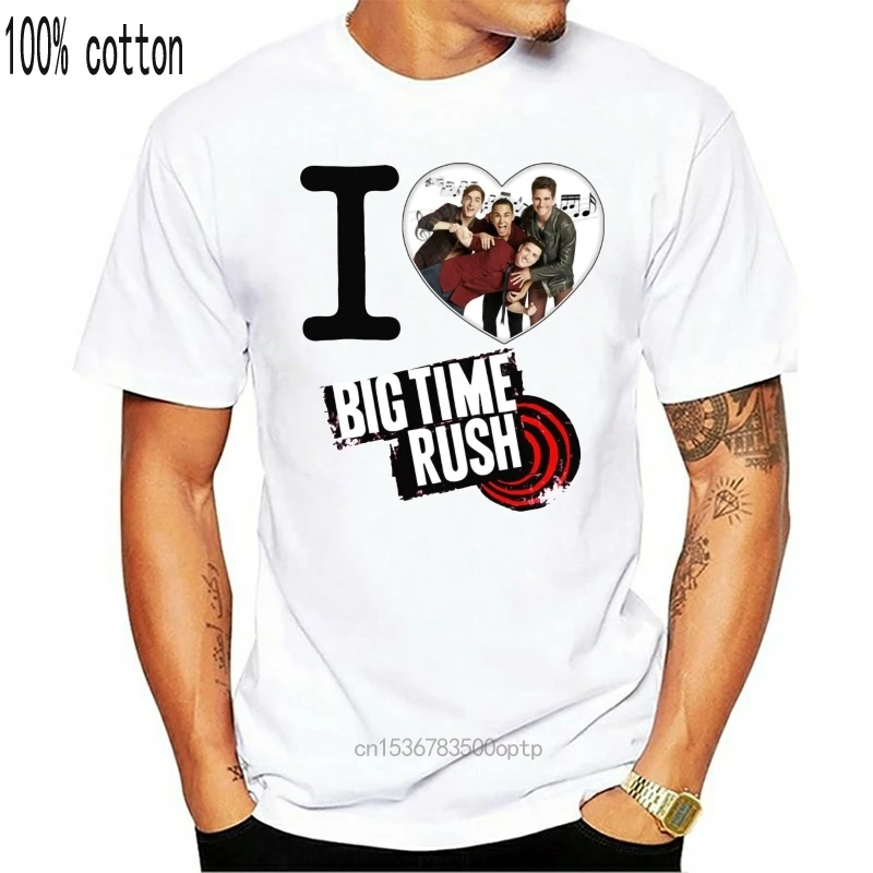Футболка для девушек и девочек Big Time Rush I Love Юмористическая футболка | Мужская