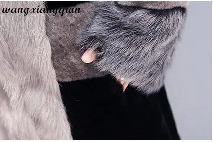 Женское пальто с меховым воротником зимнее уличное толстое теплое однобортное