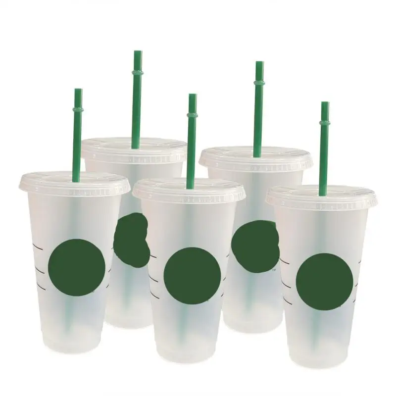 700 мл соломенная чашка с крышкой логотипом многоразовые Цвет изменение для