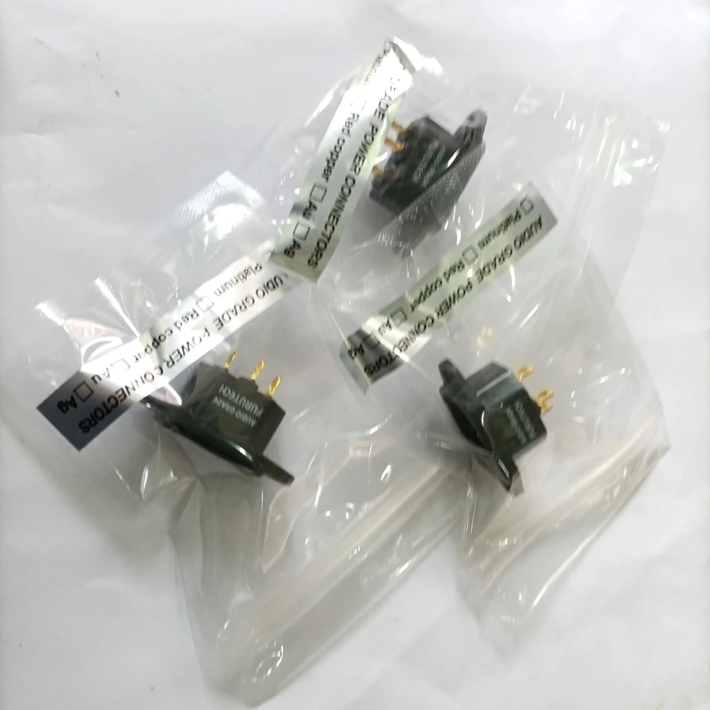 4 шт. T1 Hi Fi аудио Латунь Родием IEC Входной Мощность 3 контактный разъем гнездо