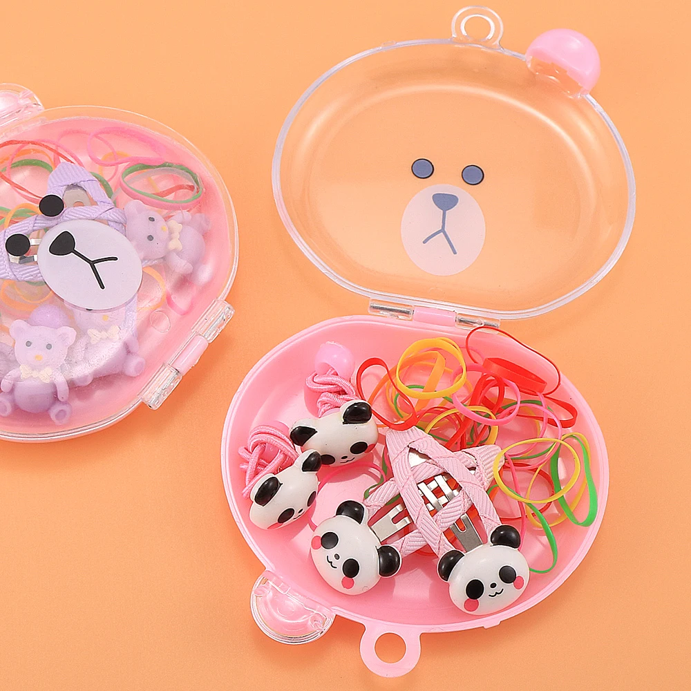 На возраст от 4 до 10 лет шт./компл. милый рисунок «Hello Kitty» набор аксессуаров для волос для девочек Заколки для волос резинки для волос в верхней части коробка для хранения подарок на день рождения для детей Лидер продаж