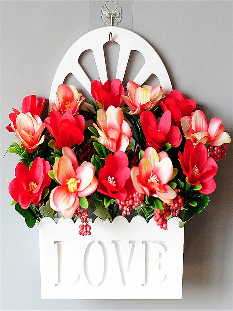 Искусственный цветок украшение настенная подвесная корзина свадебный стол