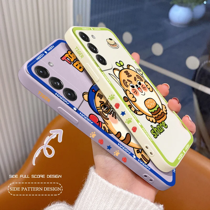 

Boxing Tiger Case For Samsung Galaxy S21 S22 S20 FE S10 S9 Ultra Plus S10e Note 20 ultra 10 9 Plus Ultra Thin Phone Cover Case