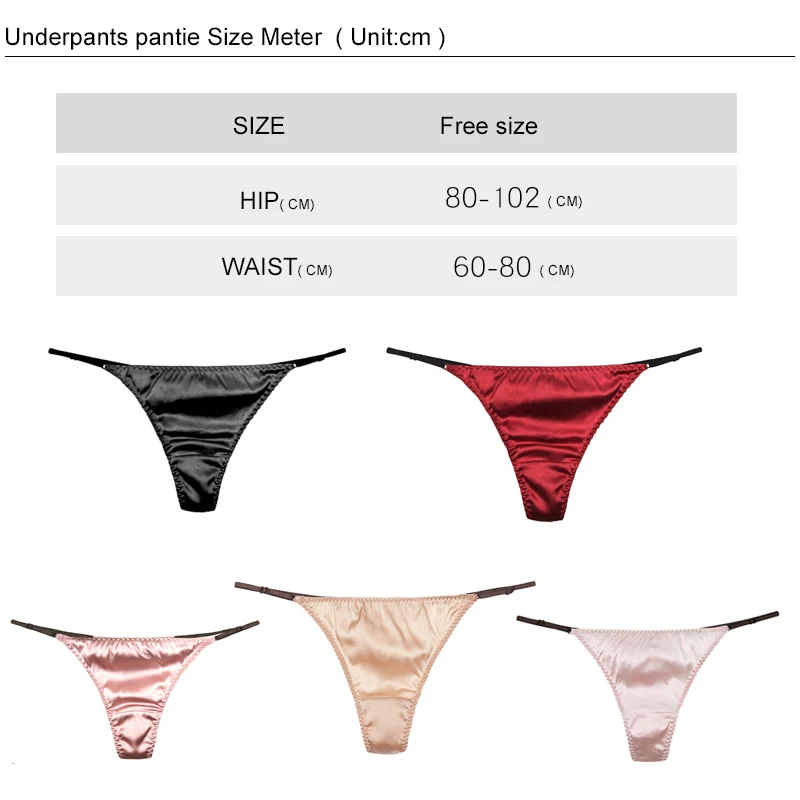 

G-string Underwear Sexy Panties Briefs For Women Silk Sexy Thongs T Back Female Adjustable Strips Tangas stringi