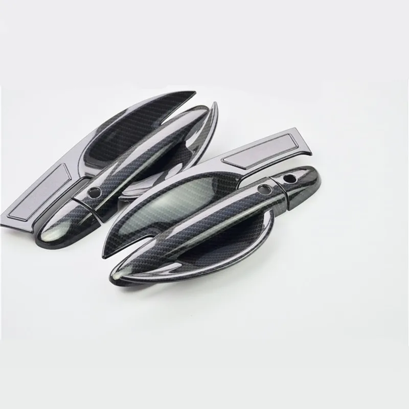 1 комплект из углеродного волокна Наружная ручка двери автомобиля крышка дверная