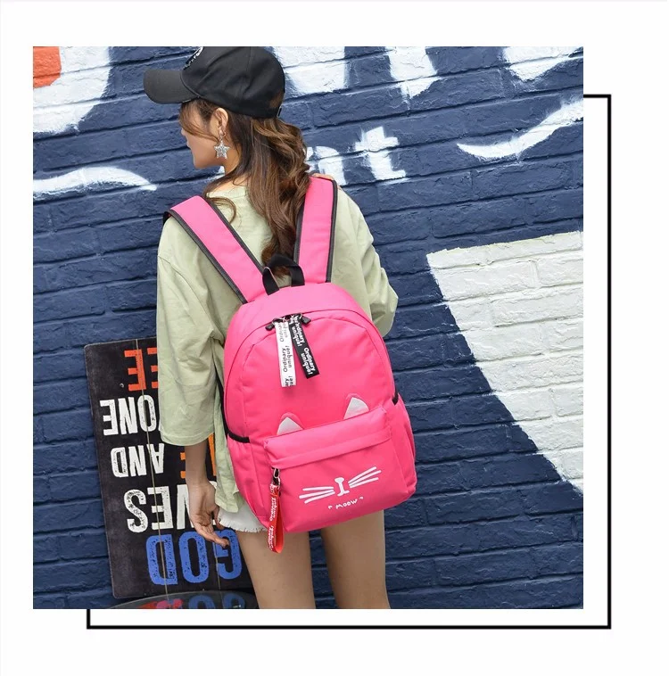 DIOMO с милыми кошачьими ушками для ноутбука рюкзак женская сумка feminina sac a dos femme