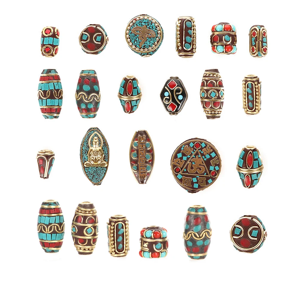15 видов стилей ретро Непальские бусины ручной работы красный коралл тибетская