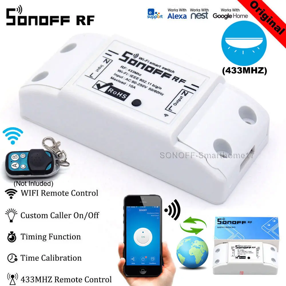 SONOFF TH10/TH16 RF Basic Pow Dual, умный Wifi переключатель умный дом WiFi беспроводной модуль автоматизации, работа с Alexa Google
