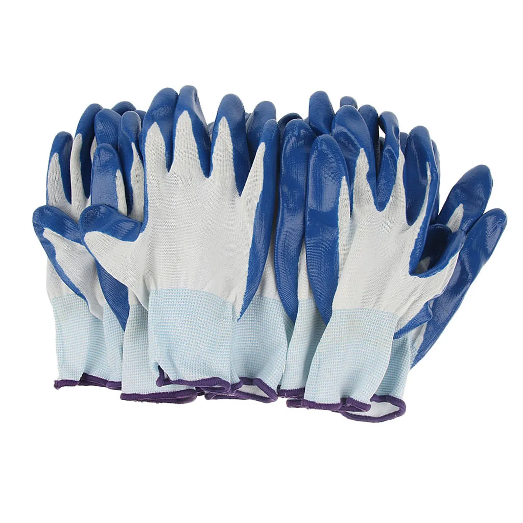 

Safety Work Gloves 5 Paris Rubber Palm Grip Construction Quality 230mm
