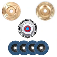 4 inch angle grinder carving disc 7 piece set for angle grinder chain disc wood shaping grinding disc flap disc sanding wheels