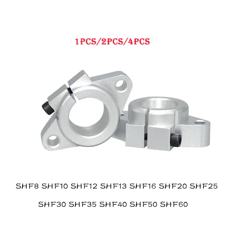 

1/2/4PCS SHF8 SHF10 Linear Bearing Rail Shaft Support For Axis XYZ Table CNC Router 3D Printer Parts SHF12 SHF16 SHF20 SHF25