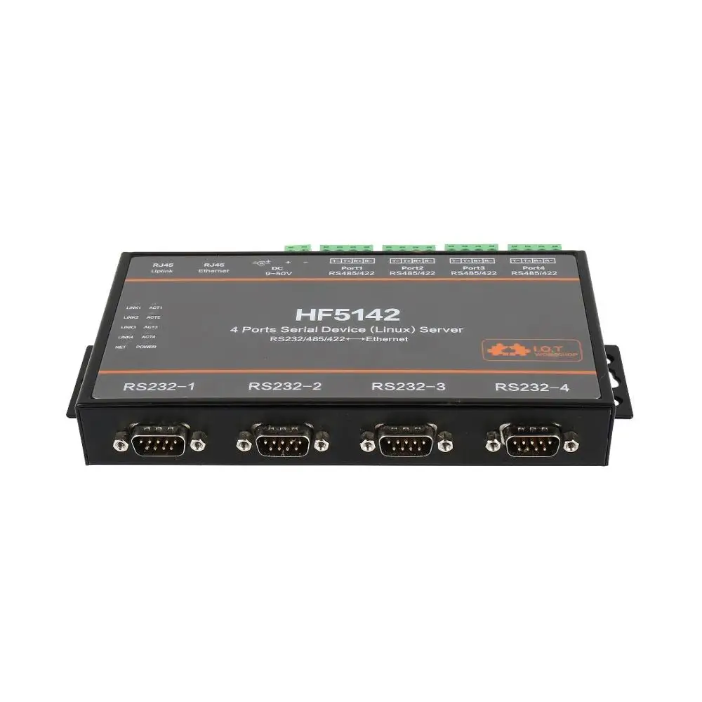 HF5142B промышленный 4 Порты RJ45 RS232/485/422 Serial к Ethernet Бесплатная RTOS последовательный