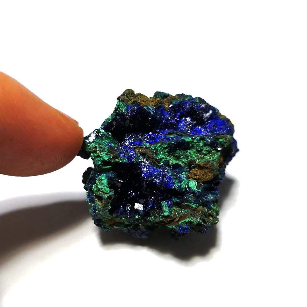 

15g B4-1 Natural rare shining azurite stone quartz crystal specimen From Anhui Province China free shipping