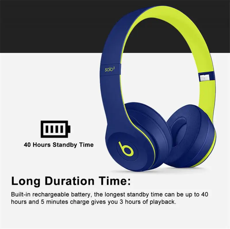 Beats Studio3 Wireless Bluetooth Headphones Studio 3 Noise Cancelling Headset Music Sport Deep Bass Earphone Hands-free with Mic |