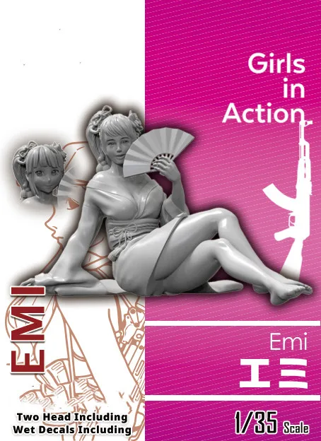 

1/35 фигурка модели из смолы GK,Emi,GIRLS in ACTION, несобранный и Неокрашенный комплект