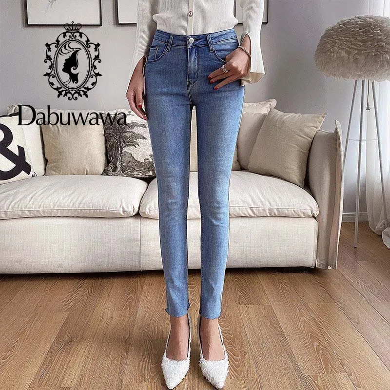 

Dabuwawa Blue Straight Jeans Women Bottom Streetwear Zipper Jeans Pants Spring Autumn Trousers Loose Female Denim DO1BLJ003