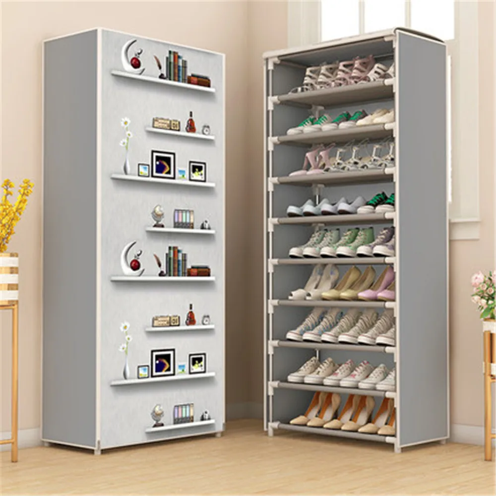 

Zipper Shoe Cabinet Shoe Shelf Home Economical Put Door Creative And Durable Shoemaker
