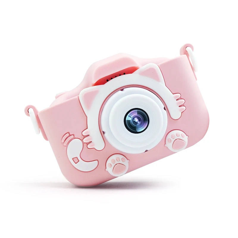 Детская мини цифровая камера s 1080P детская видеокамера подарки игрушки для ребенка 2,0 дюймов HD Kinder фото фотография видеокамера - Цвет: Pink
