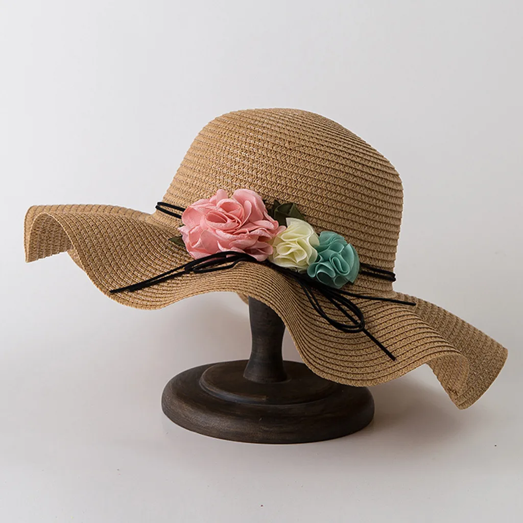 

Children hat new fashion sun hat flower breathable hat straw sun hat kids cute grils summer breathable baby hat
